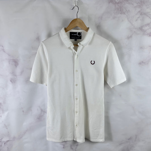 Raf Simons x Fred Perry White Polo Button-Up