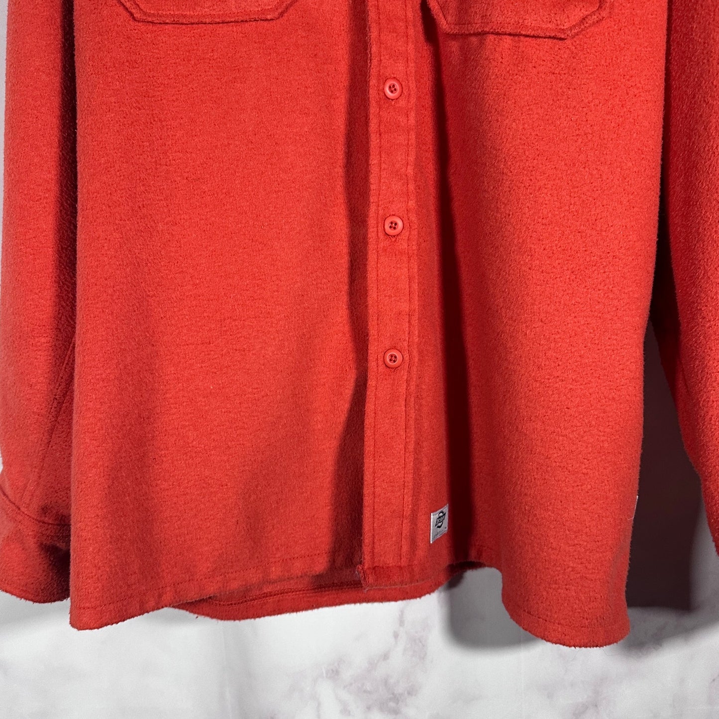 Dickies Construct Orange Fleece Button Up Shirt
