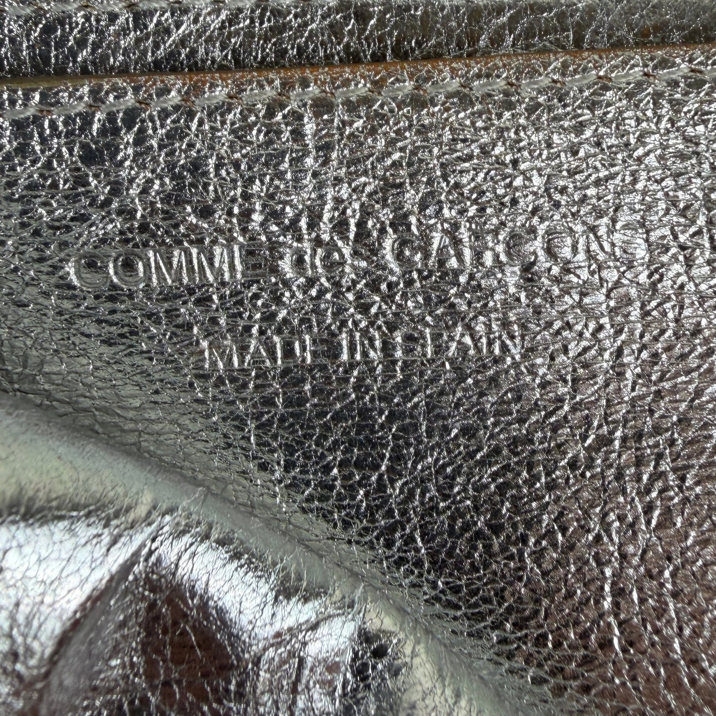 Comme des Garçons Metallic Leather Zipper Wallet