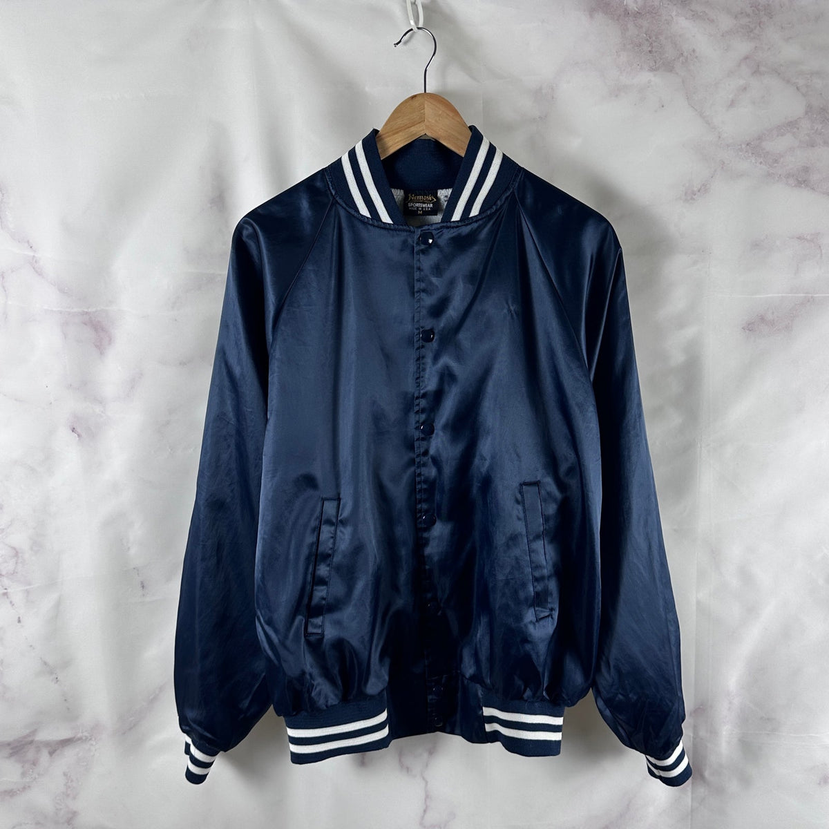 Vintage Nemesis Sportswear Navy Varsity Jacket
