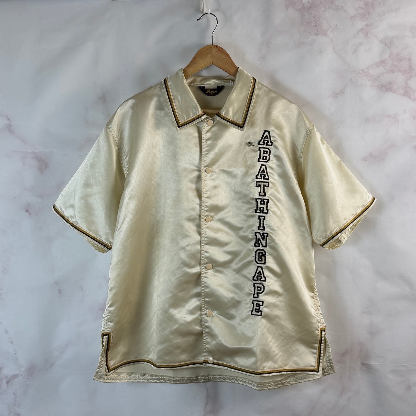 90s Bape Nylon Warm-Up S/S Shirt