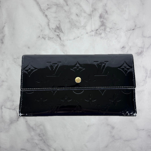 Louis Vuitton Black Monogram Vernis Patent Leather Wallet