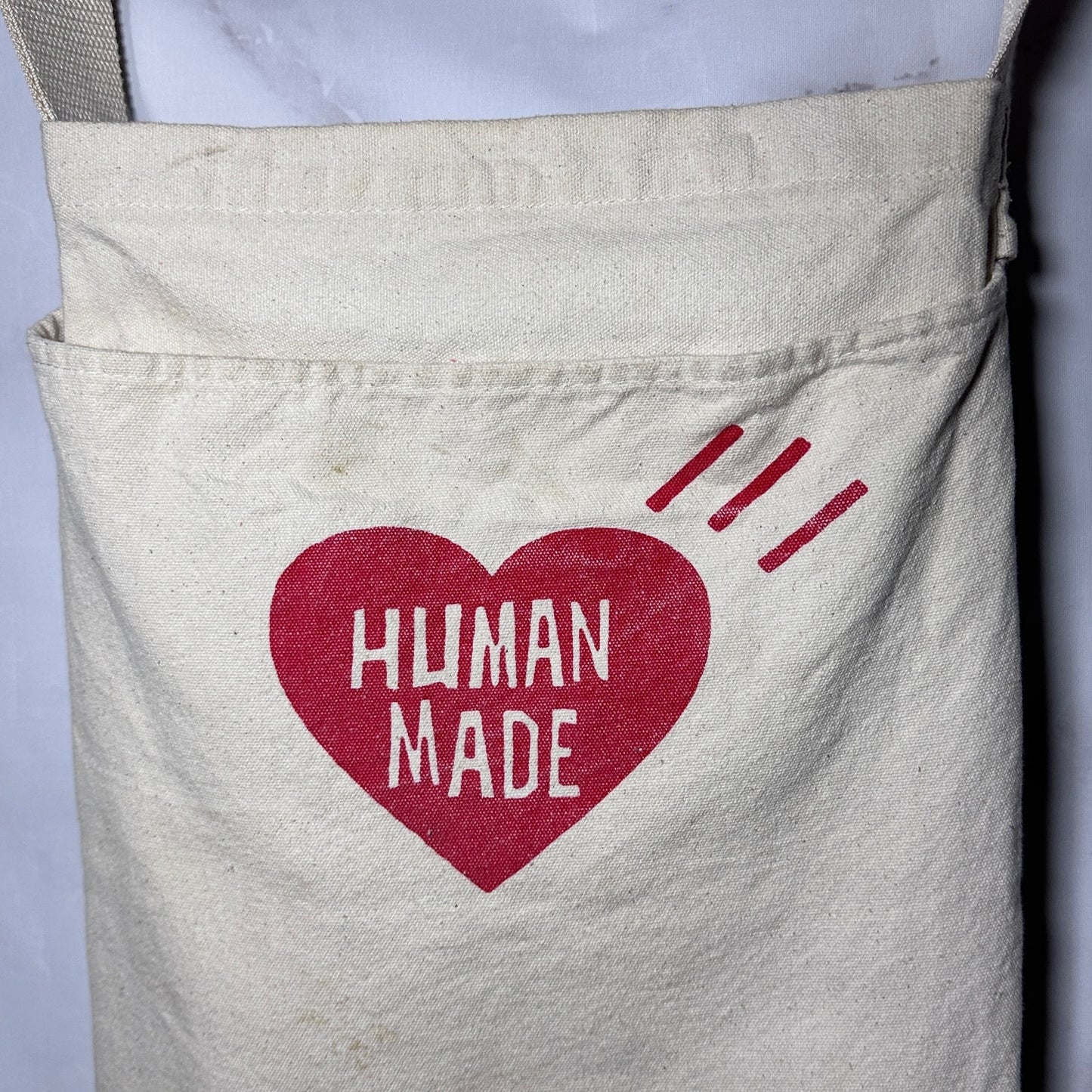 Human Made Cream Canvas Tote