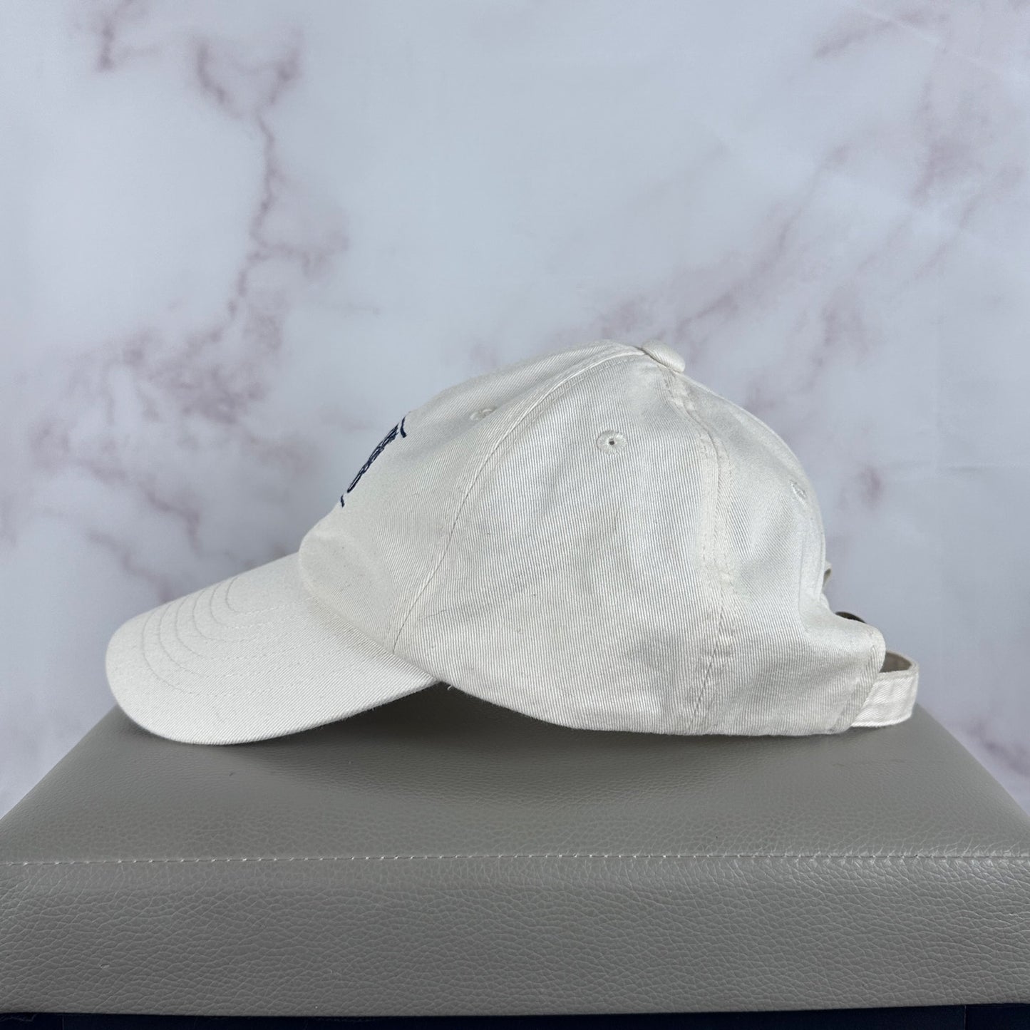 Marithe Francois Girbaud White Embroidered Dad Hat