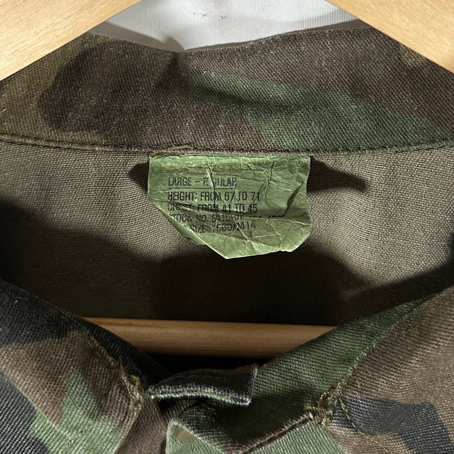 Vintage Military Woodland Camo BDU Jacket