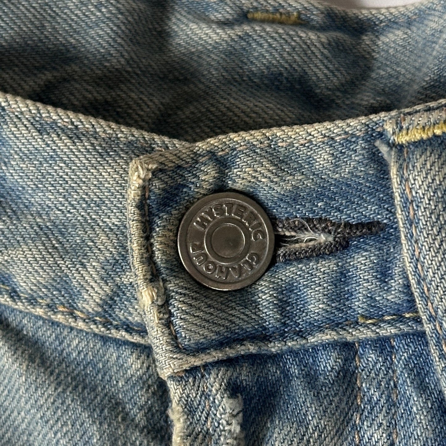 Hysteric Glamour Light Wash Selvedge Repaired Denim