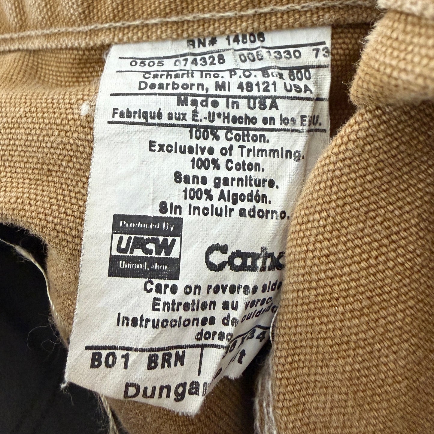 Vintage Carhartt Tan Double Knee Carpenter Pants