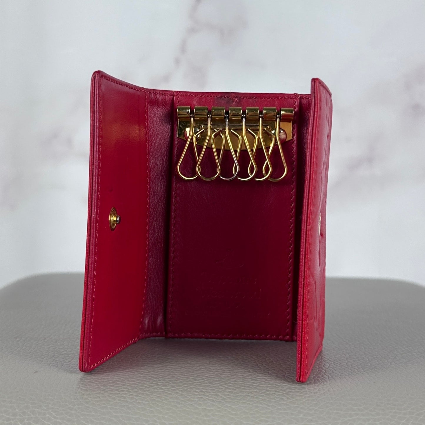 Vivienne Westwood Red Orb Embossed Keyholder
