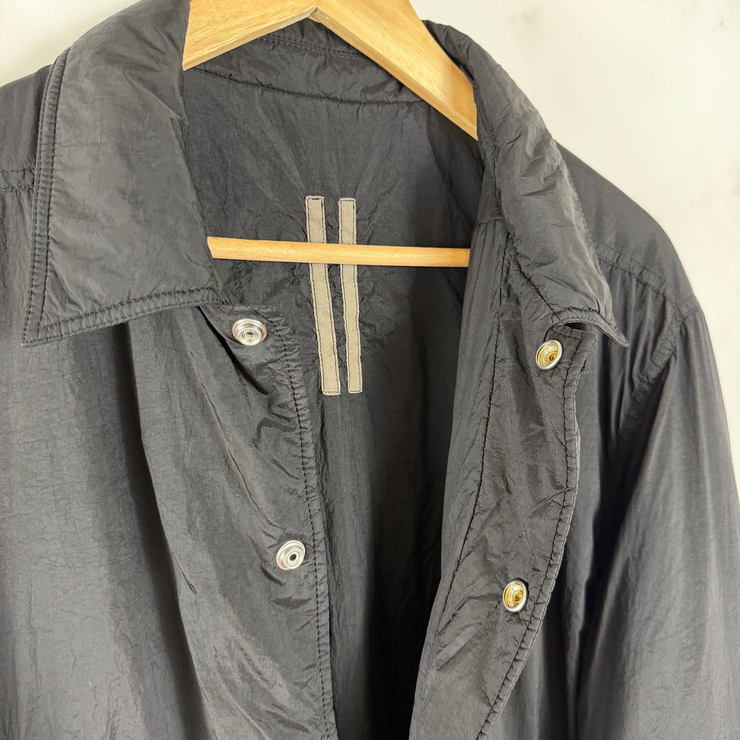 Rick Owens DRKSHDW Snap Front Black Coach Jacket