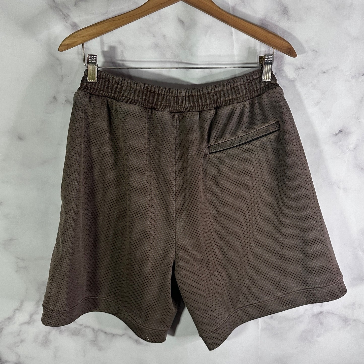 Hidden NY Brown Overdyed Mesh shorts