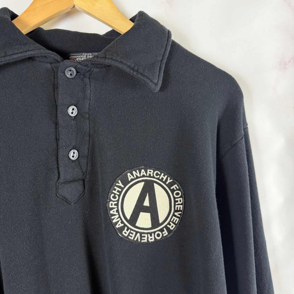AFFA Black Patch Rugby Pullover Sweatshirt
