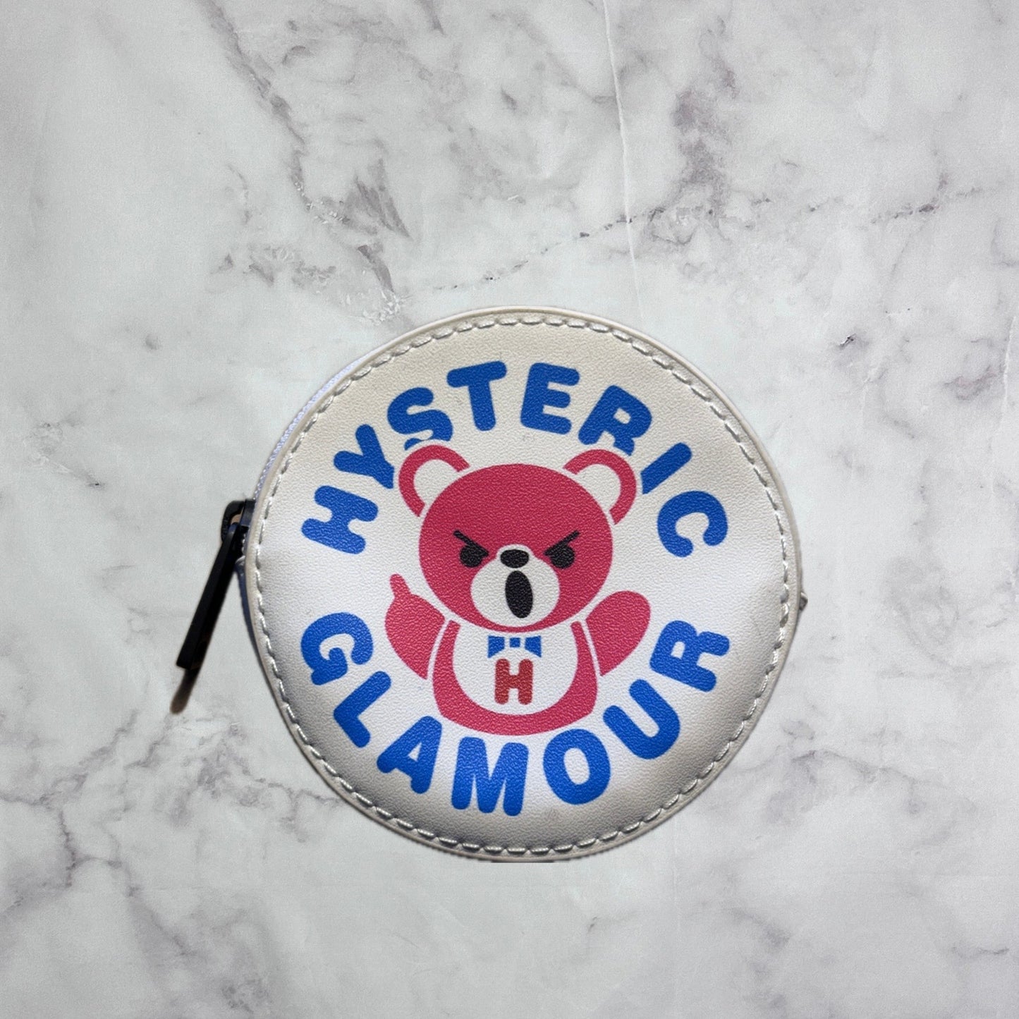 Hysteric Glamour White Zipper Bear Pouch