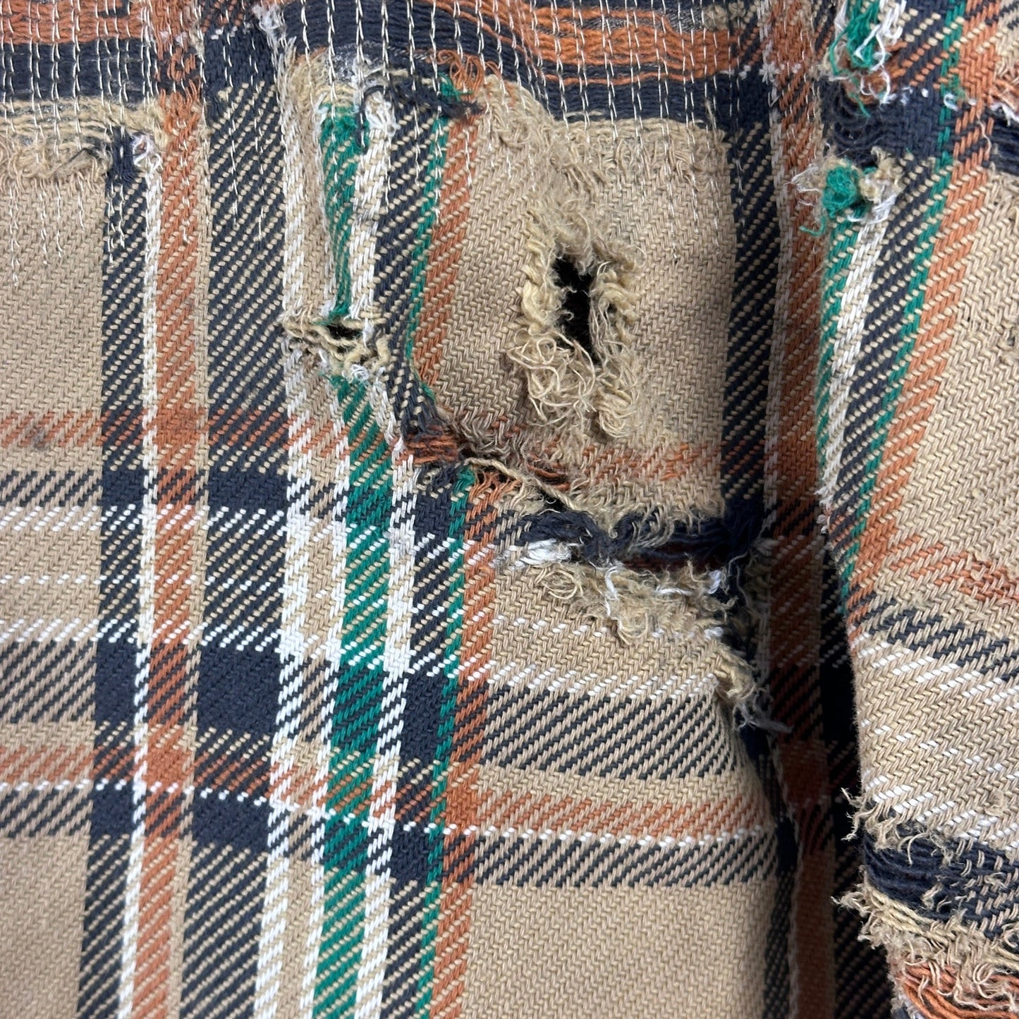 Vintage Boro Repaired & Distressed Flannel