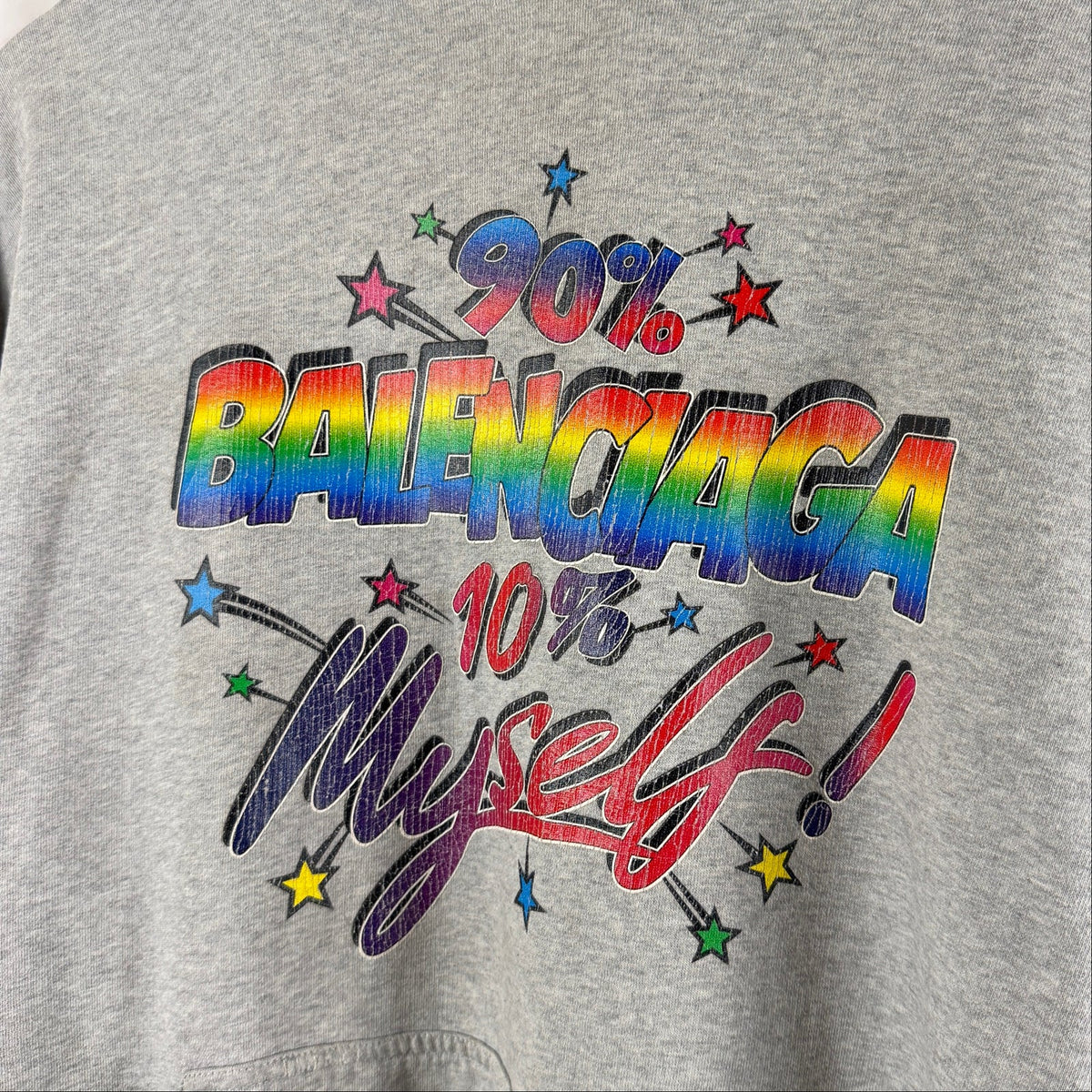 Balenciaga 90/10 Grey Distressed Hoodie