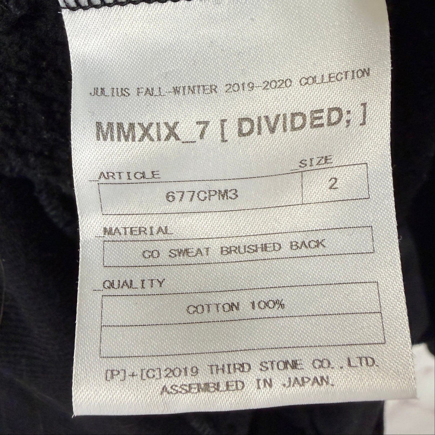 Julius F/W19 Poetic Terrorism Black Photo Crewneck