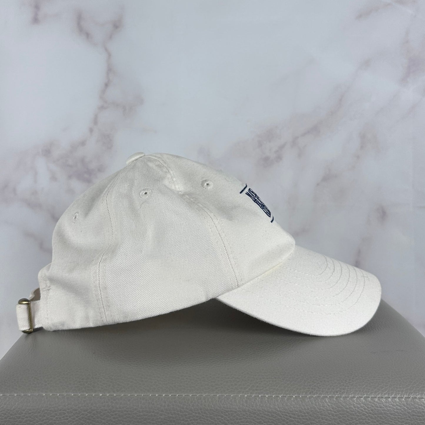 Marithe Francois Girbaud White Embroidered Dad Hat