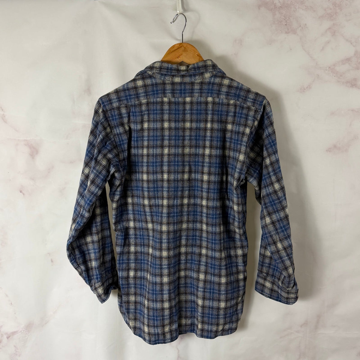Vintage Pendleton Blue Plaid Wool Shirt