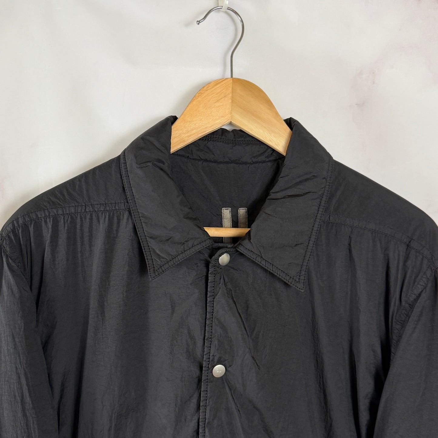 Rick Owens DRKSHDW Snap Front Black Coach Jacket