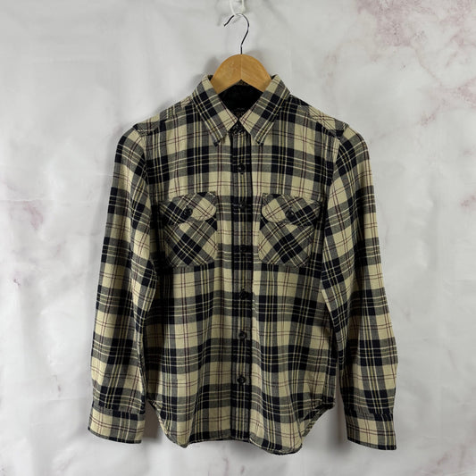 RRL Tan Plaid Button-Up Flannel Shirt