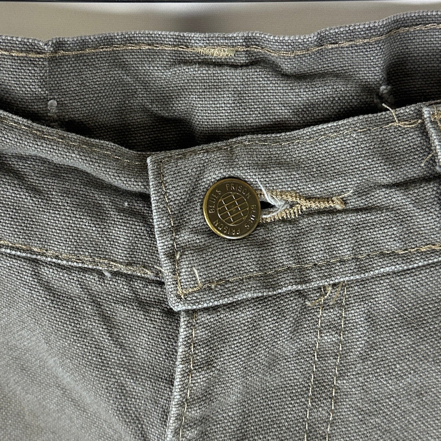 Prison Blue Grey Double Knee Work Pants