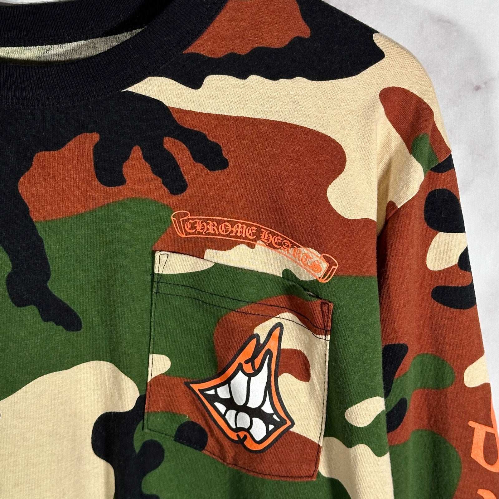 Chrome Hearts Matty Boy Camo ‘Caution’ Longsleeve