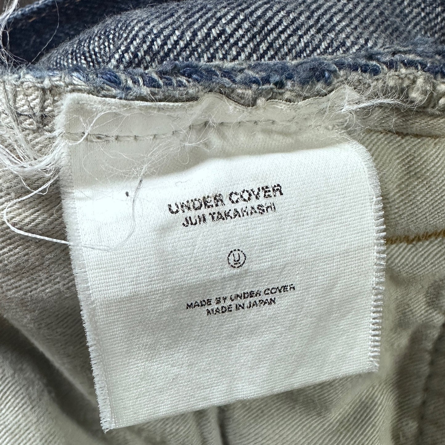Undercover A/W01 Distressed Blue Bolt Denim