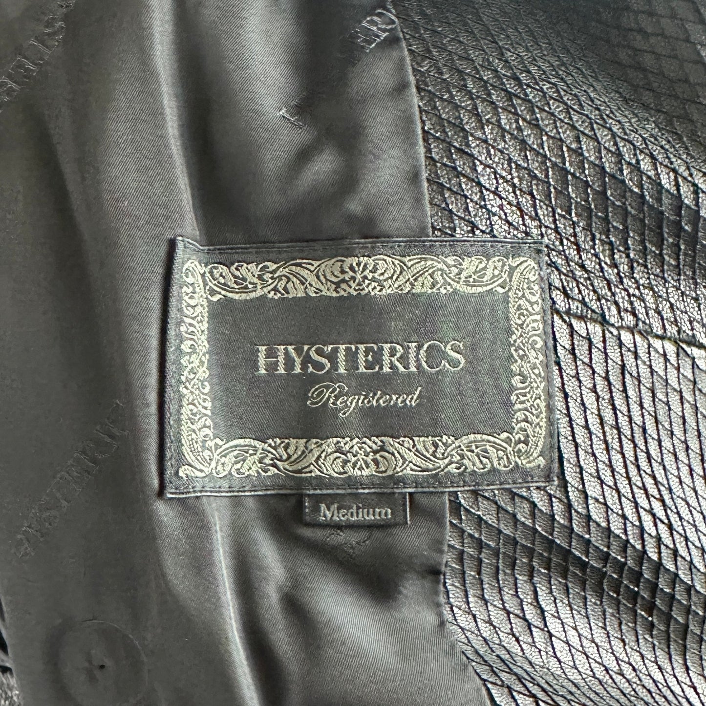 Hysteric Glamour Sheepskin Python Black Leather Riders Jacket