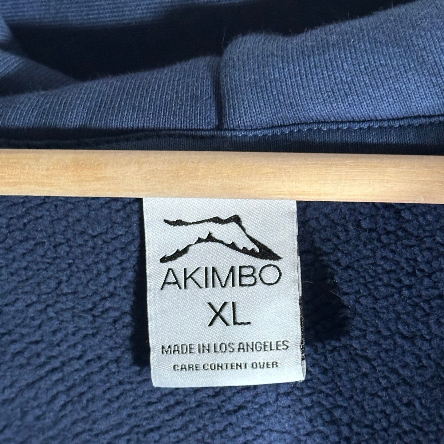 Akimbo Club x Tyrrell Winston NY Navy Zip-Up Hoodie