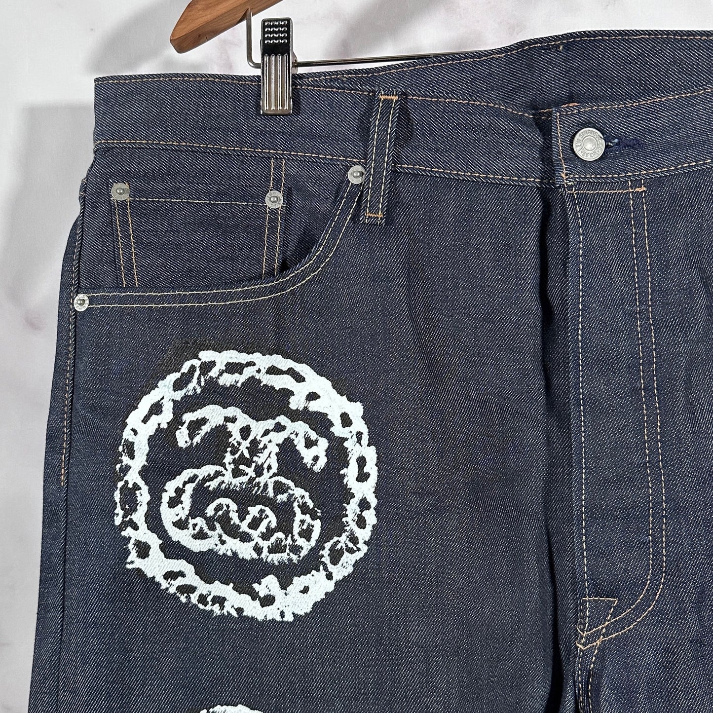 Denim Tears x Stussy x Levi’s 501 Raw Indigo Denim