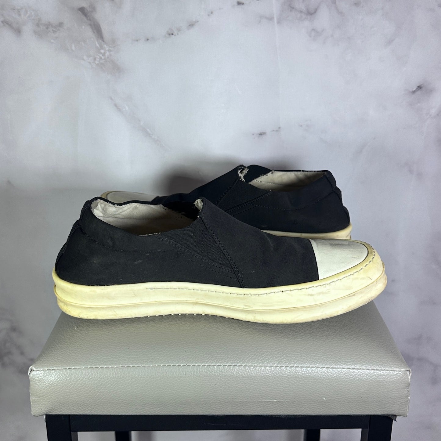 Rick Owens DRKSHDW Slip-On Ramone Boat Shoe Black