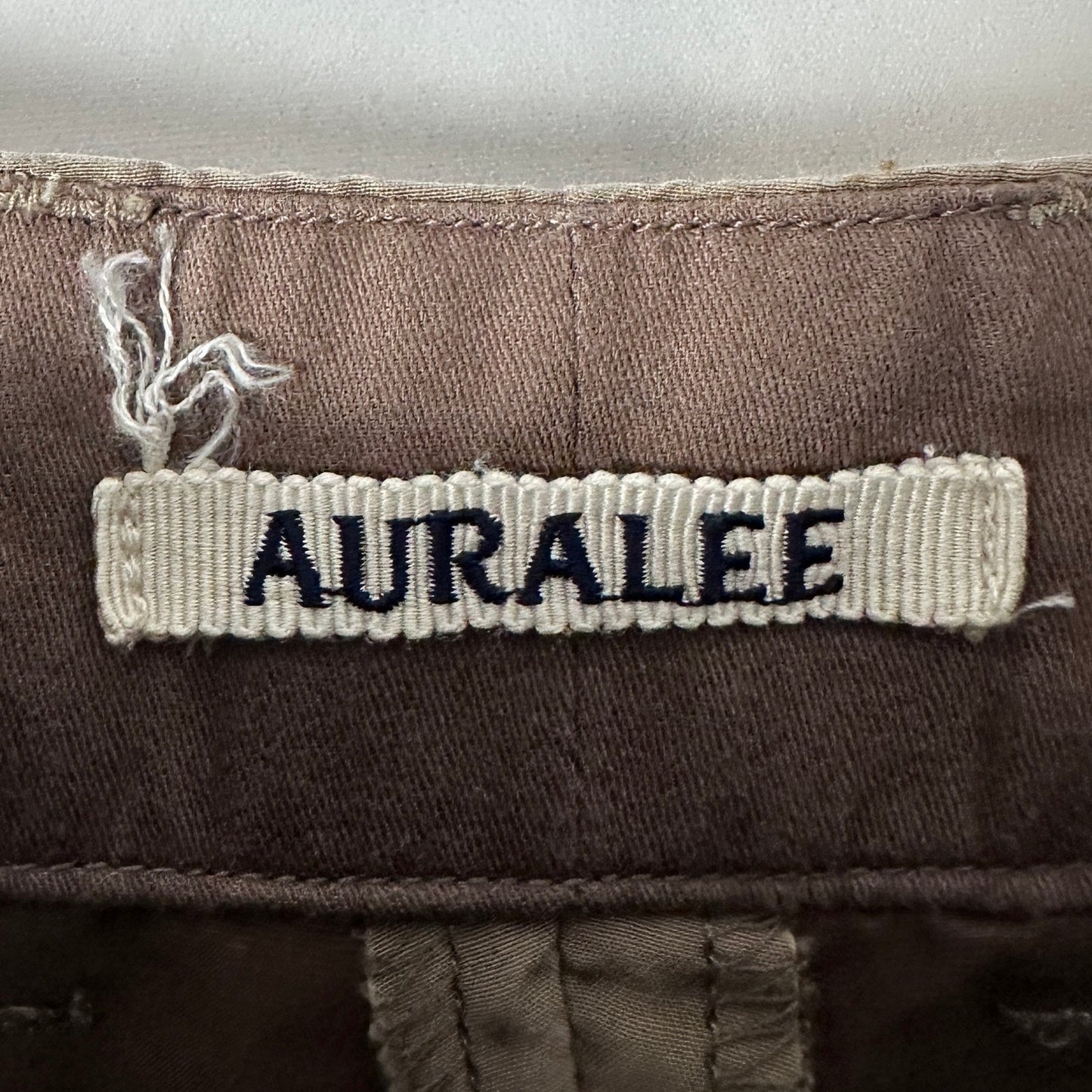 Auralee S/S20 Tan Silk Cotton Cloth Wide Pants