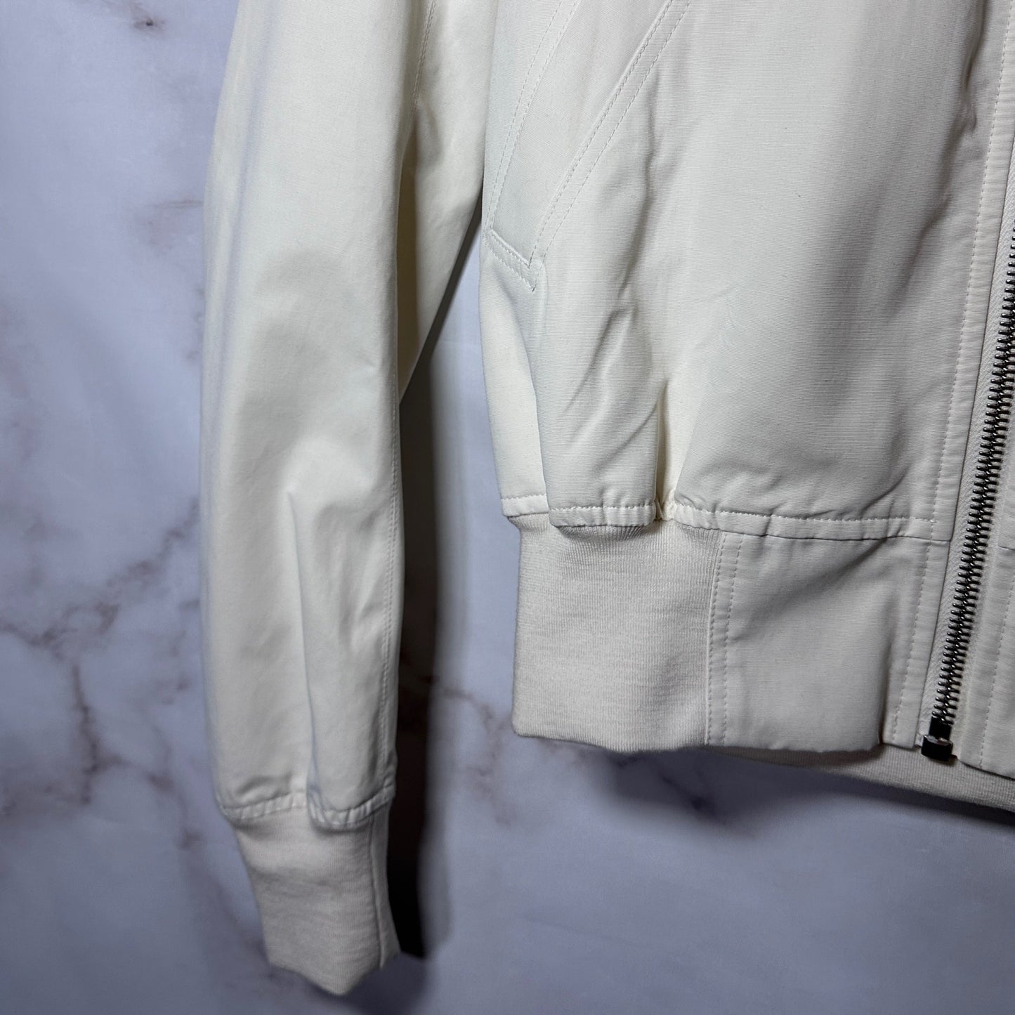 Rick Owens Cream Nylon Bomber