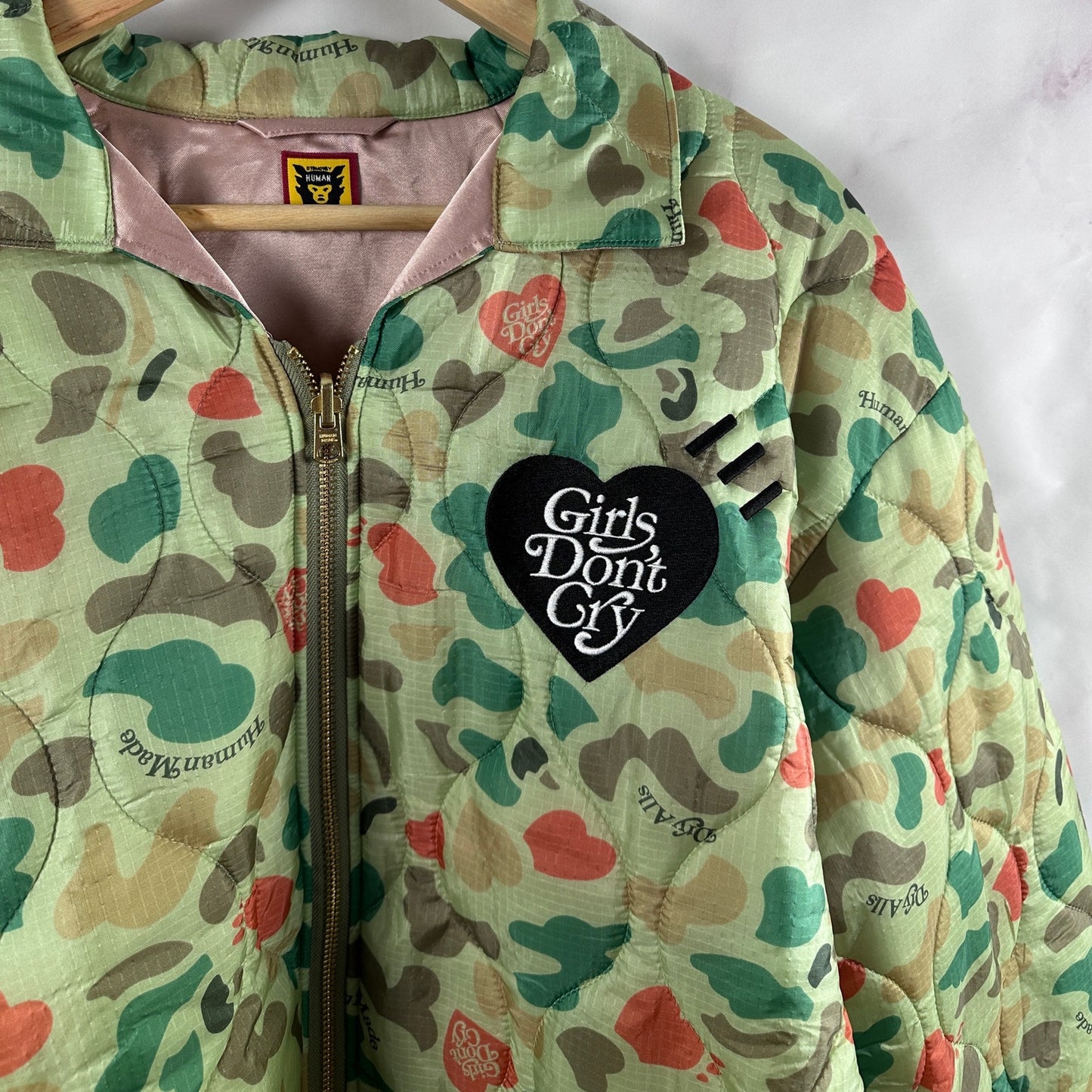 Human Made x Girls Don’t Cry Green Heart Camo Jacket