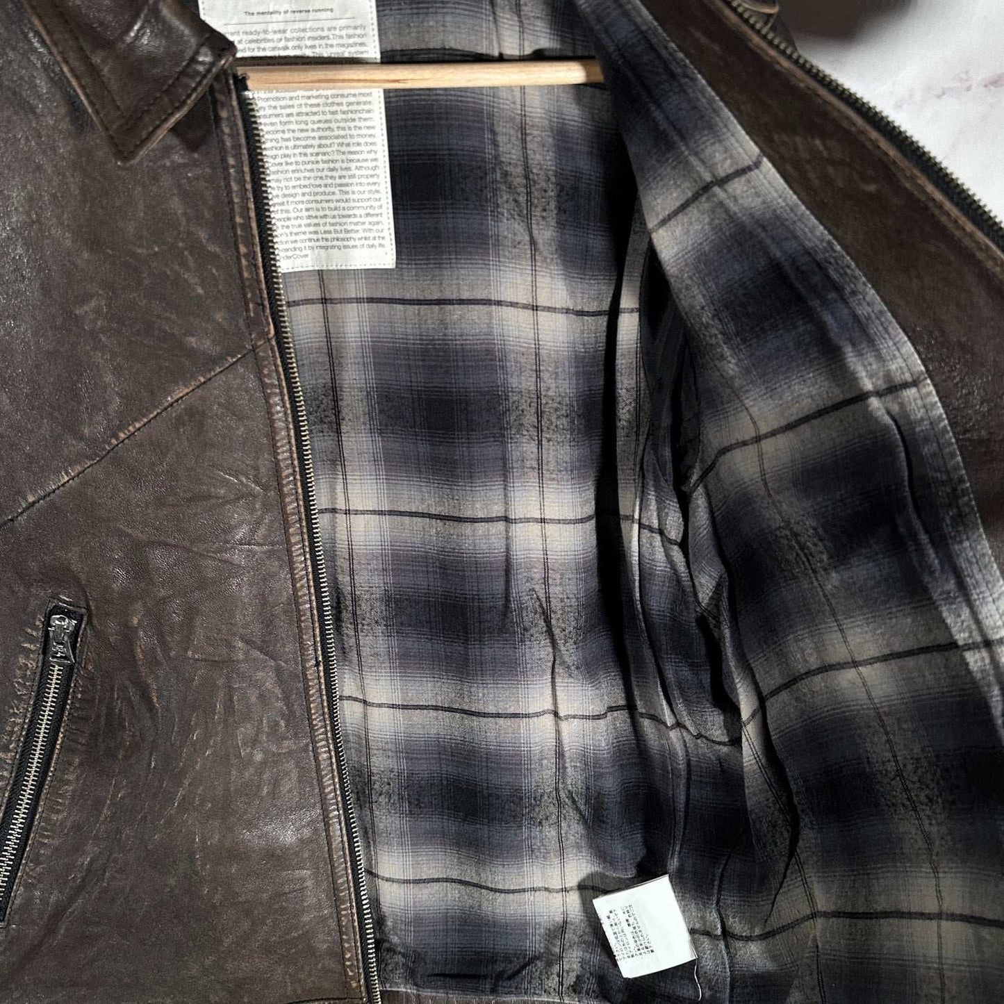 Undercover A/W10 Brown Lamb Leather ‘GiRA’ Jacket