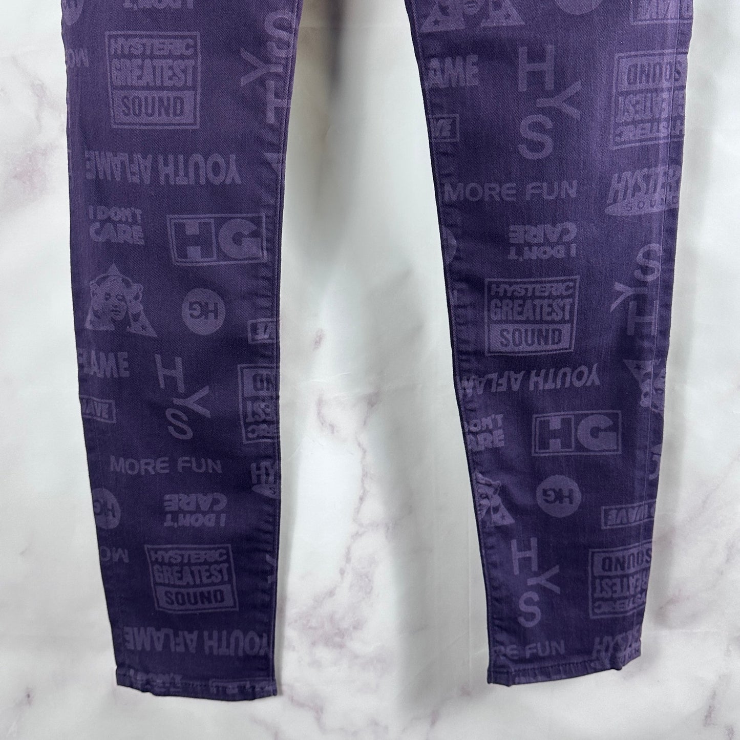 Hysteric Glamour Purple All-Over Print Pants