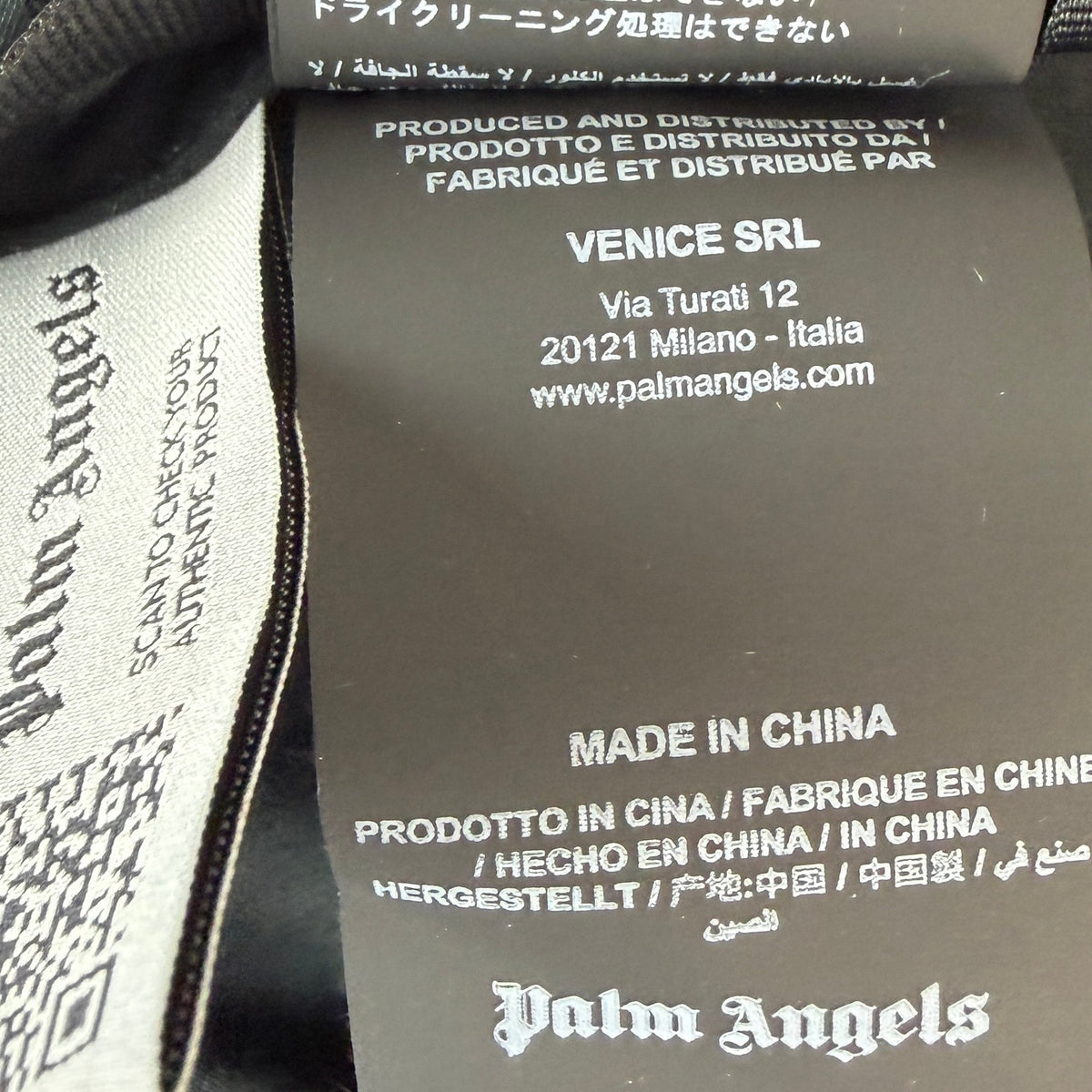 Palm Angels Grey Distressed Logo Hat