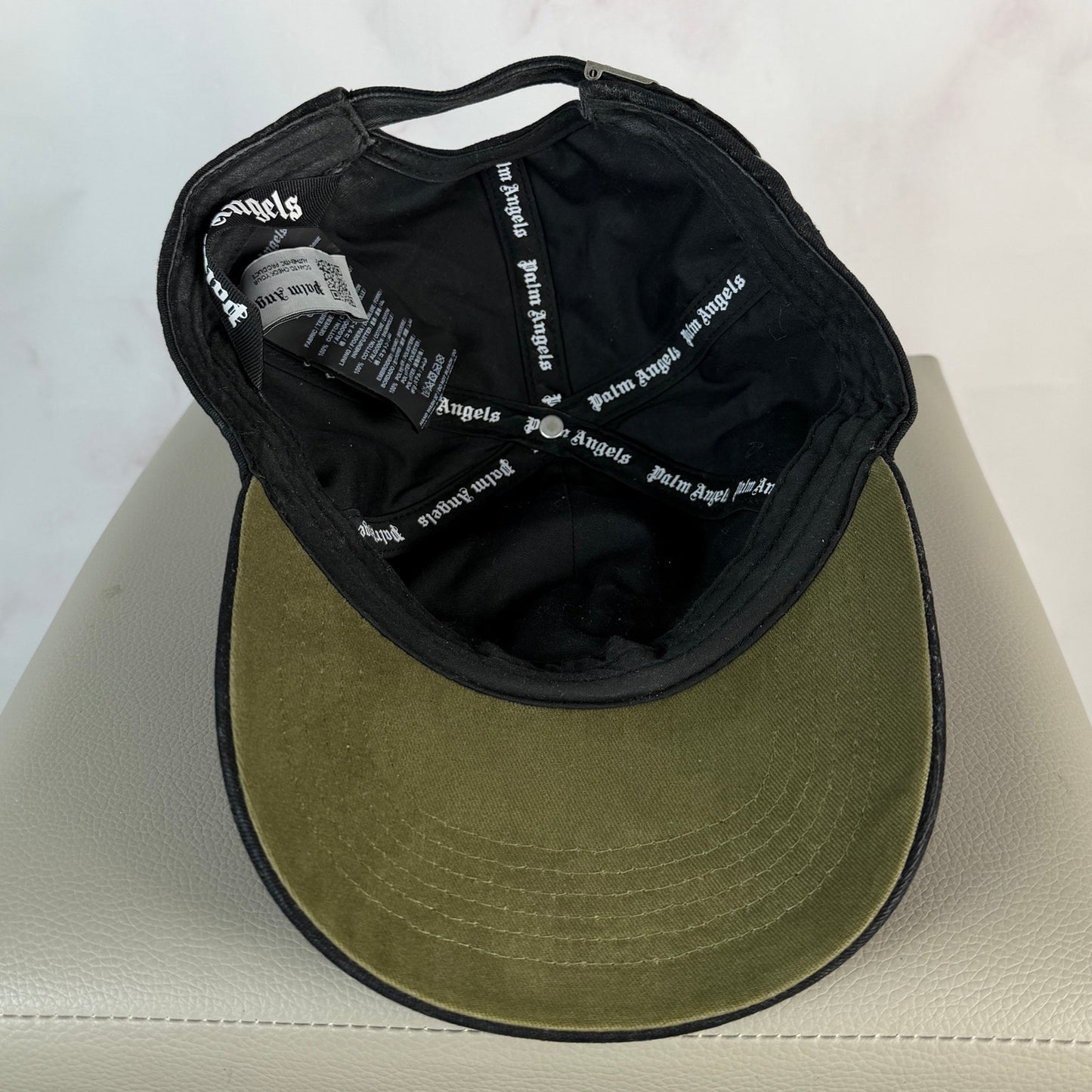 Palm Angels Black Embroidered Logo Baseball Cap