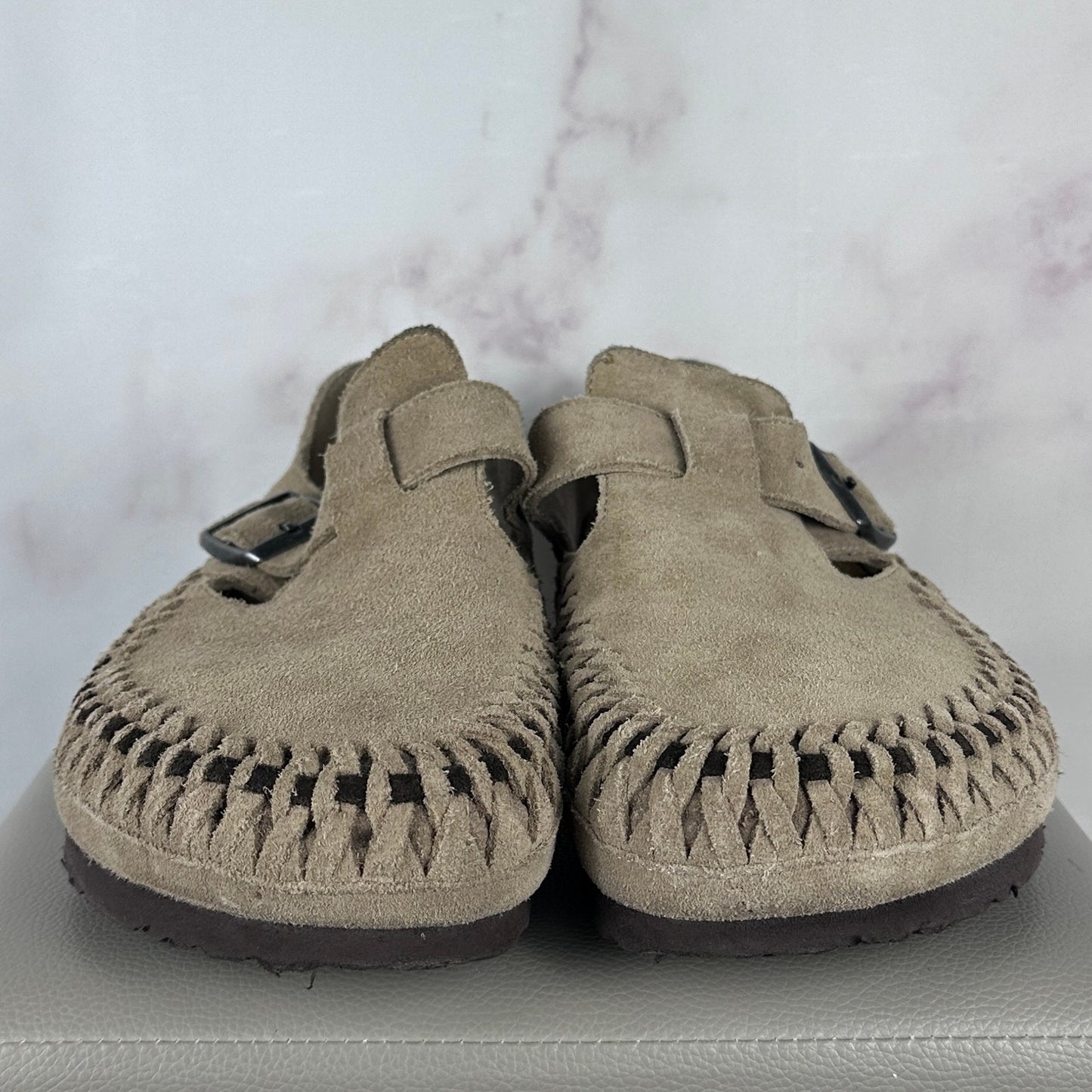 Birkenstock x Kith London Braided Taupe Suede