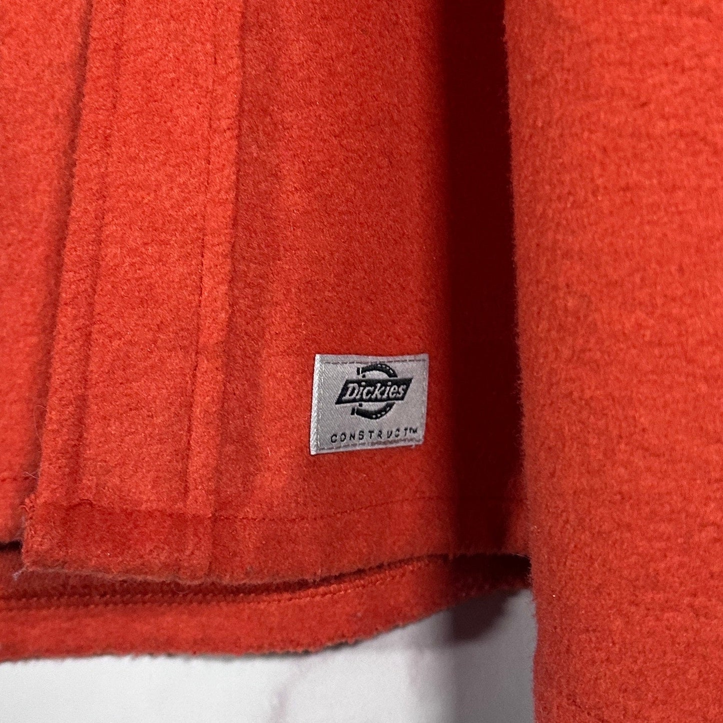 Dickies Construct Orange Fleece Button Up Shirt