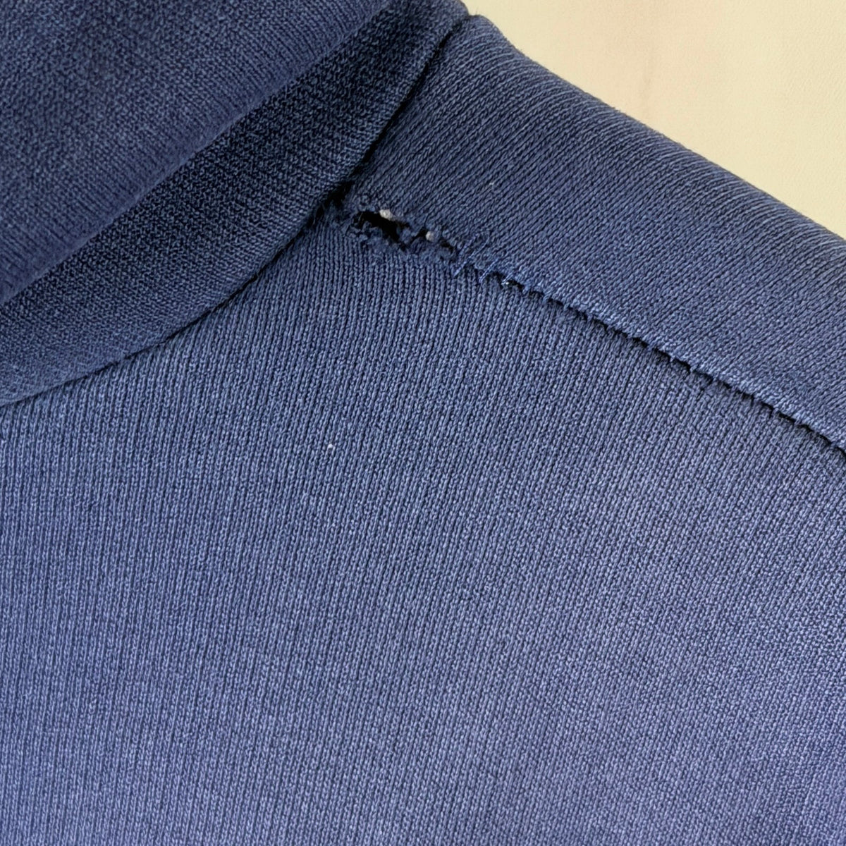 Vintage Camber Blue Thermal Zip-Up Hoodie