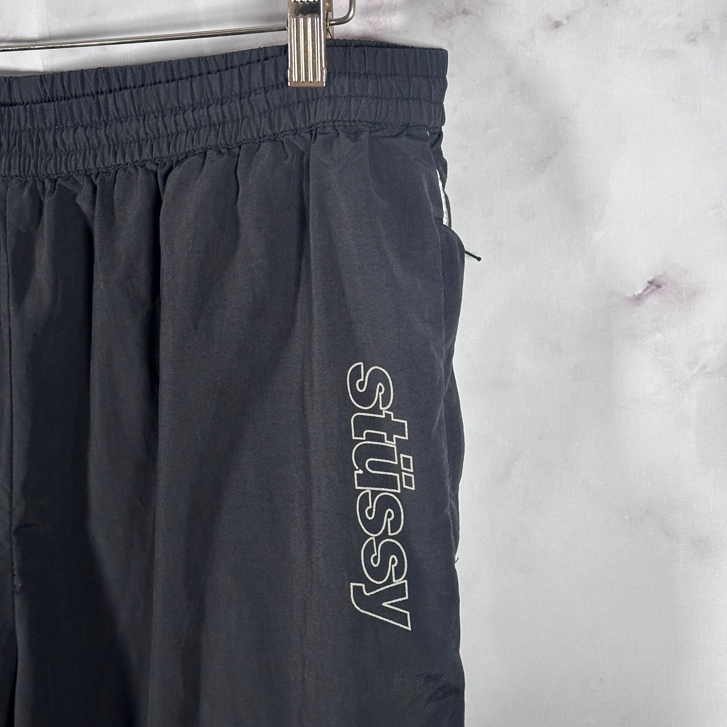 Stussy Black Logo Piping Track Pants