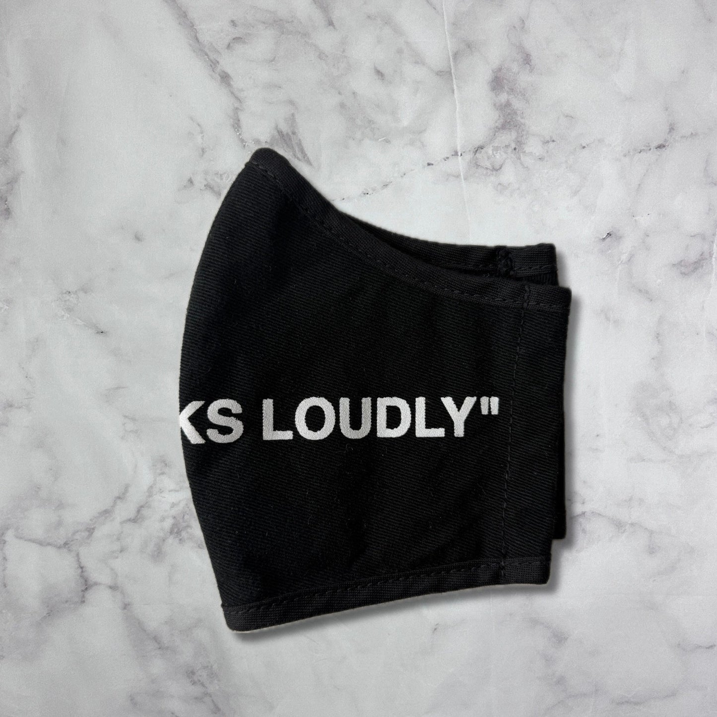 Virgil Abloh MOCA "Still Speaks Loudly" Black Facemask