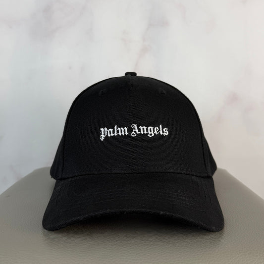 Palm Angels Black Embroidered Classic Logo Cap