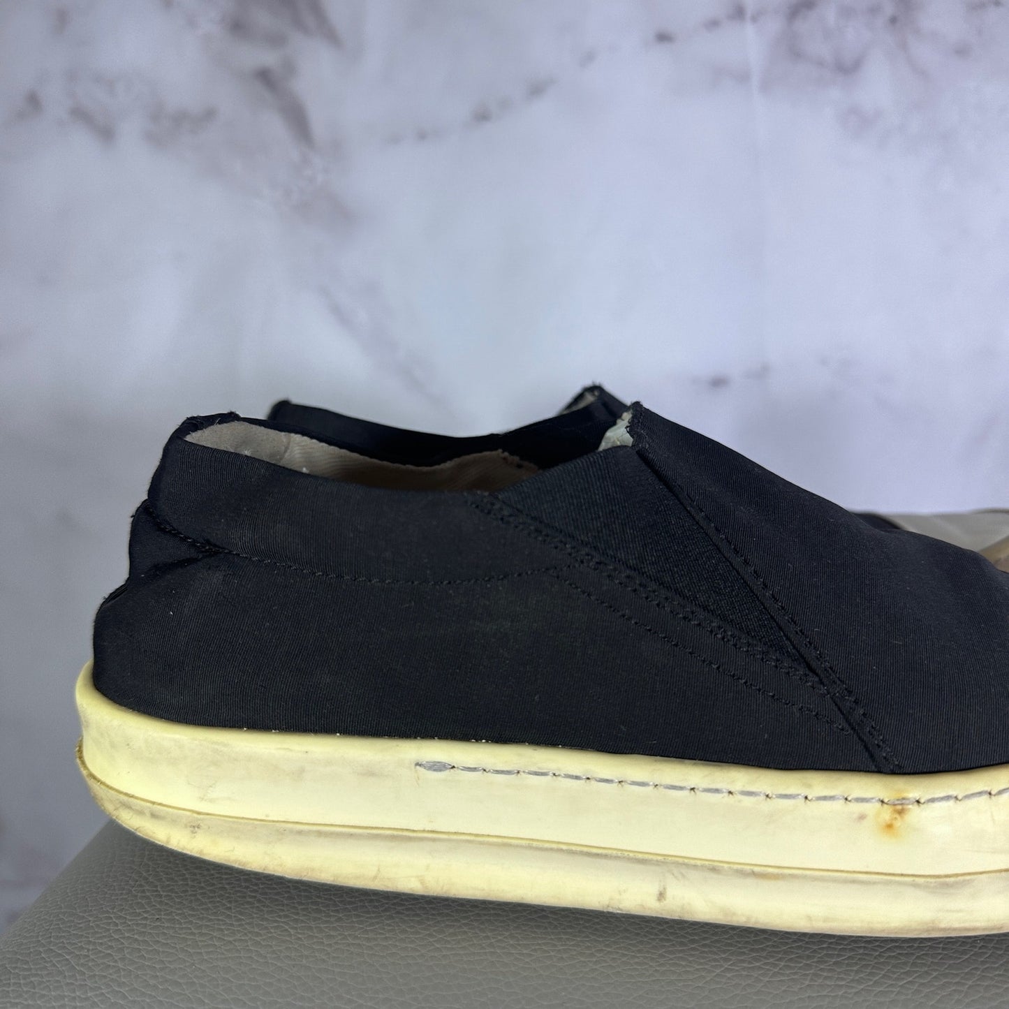 Rick Owens DRKSHDW Slip-On Ramone Boat Shoe Black