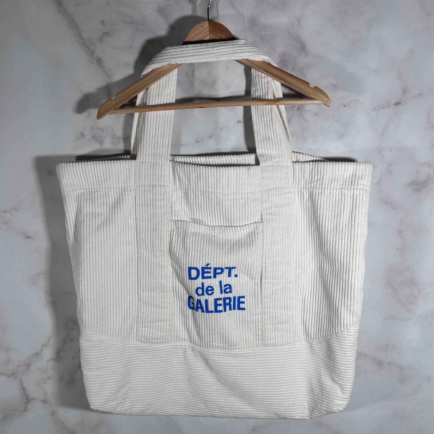 Gallery Dept. White Corduroy Tote