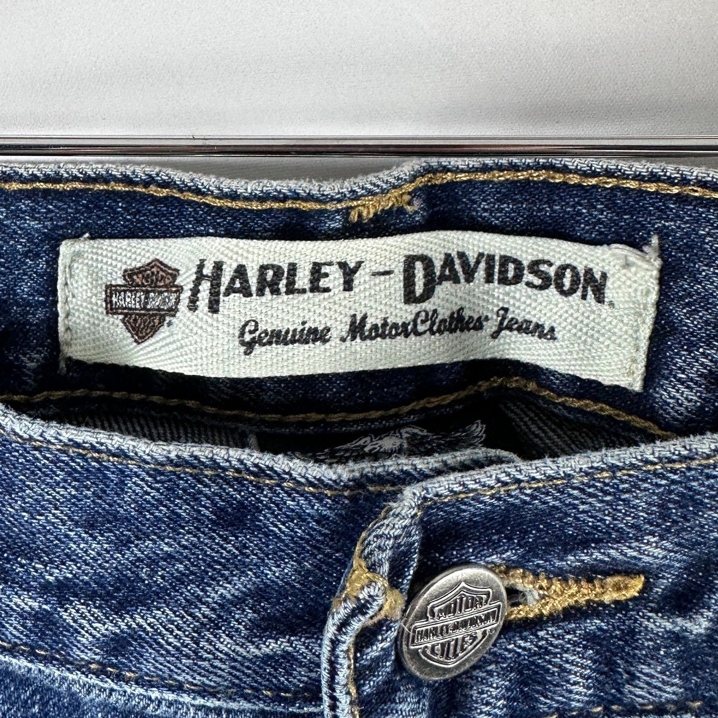Vintage Harley Davidson Straight Blue Denim