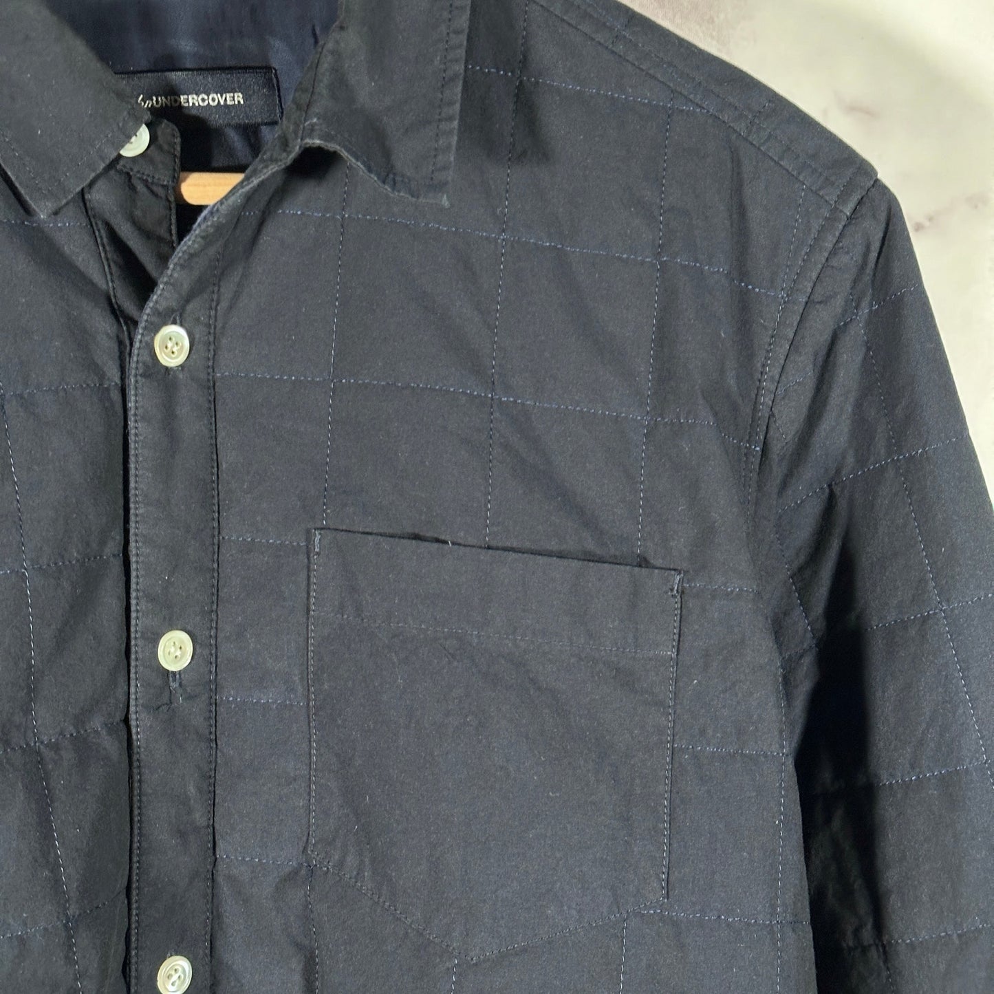 John Undercover Navy Quilted Shirt