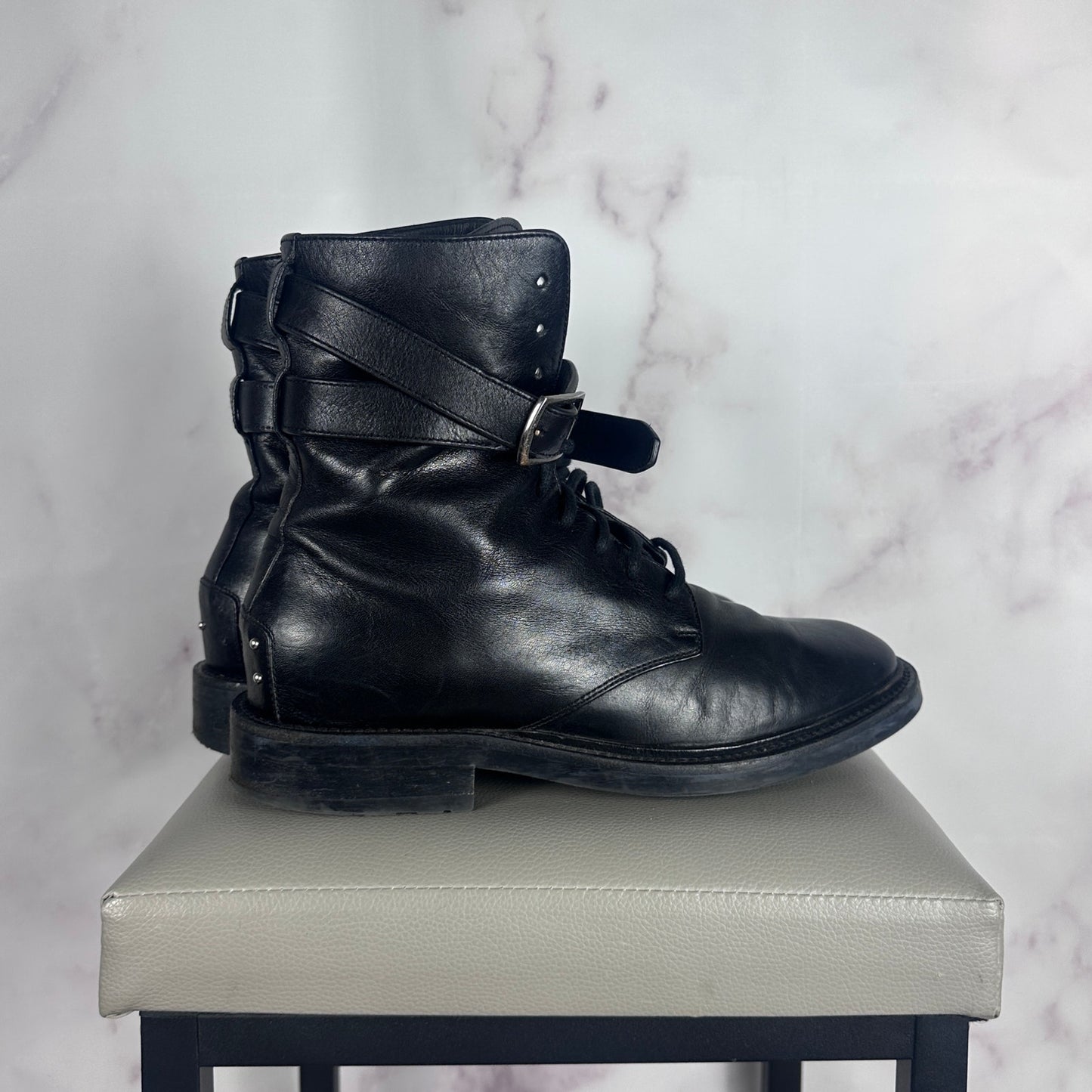 Saint Laurent Paris Black Leather Boots
