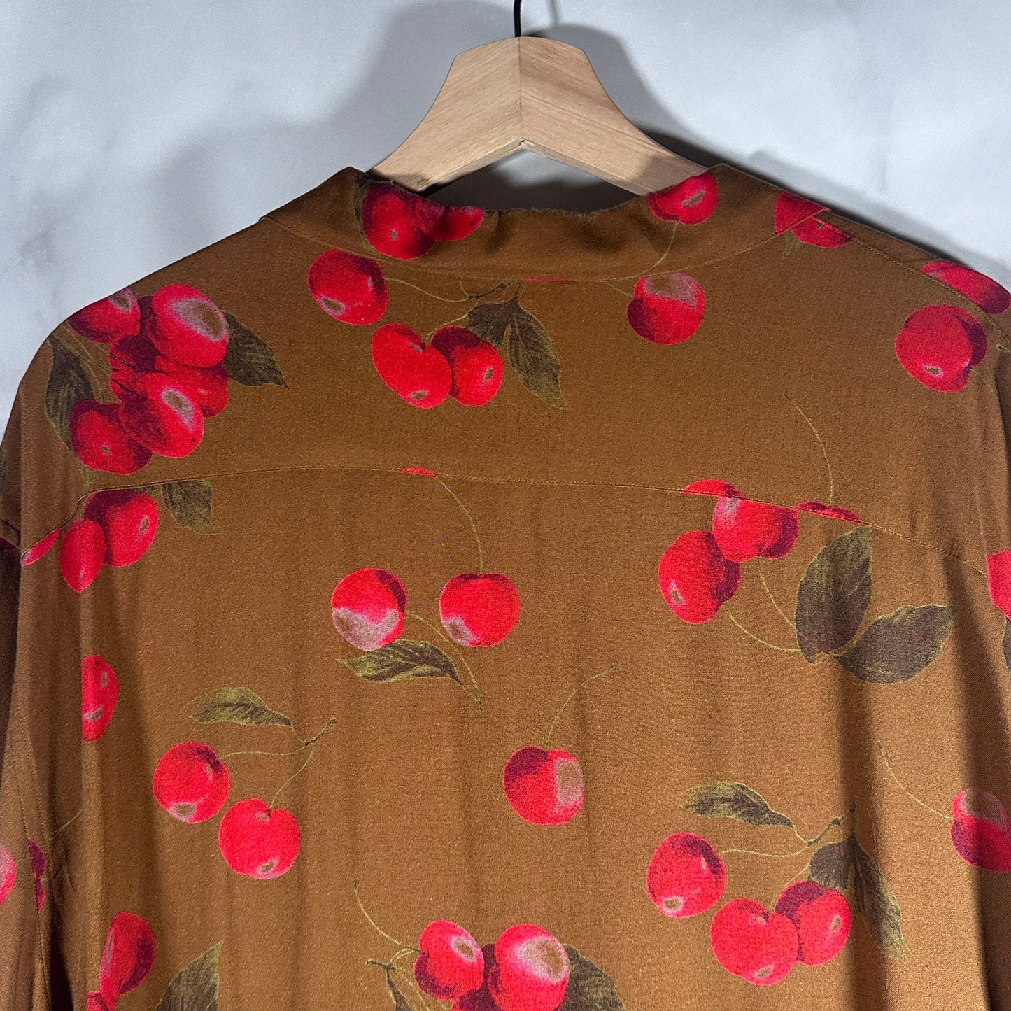 Supreme S/S19 Brown Cherry Camp Collar Rayon Shirt