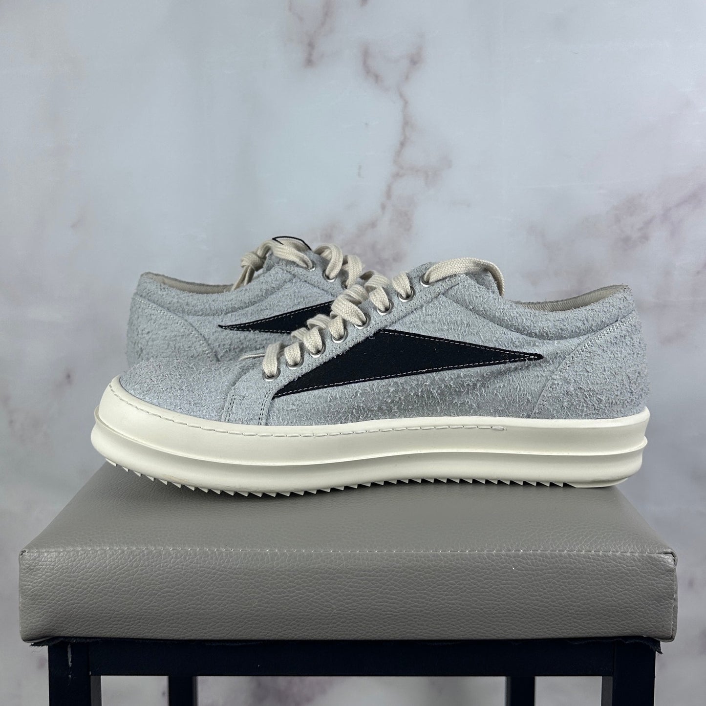 Rick Owens DRKSHDW Vintage Sneaker Oyster/Black Suede Low